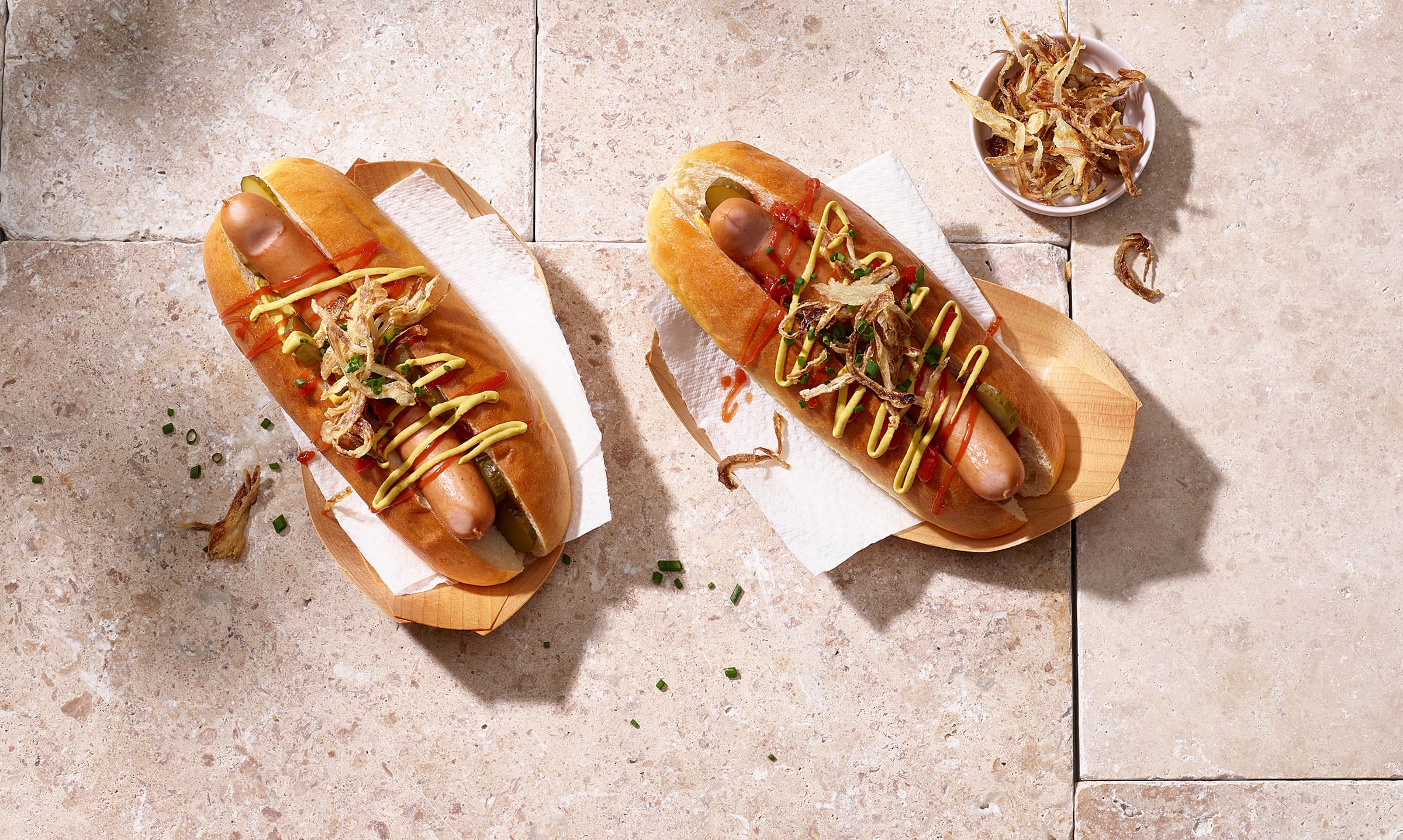 Hausgemachter Hotdog