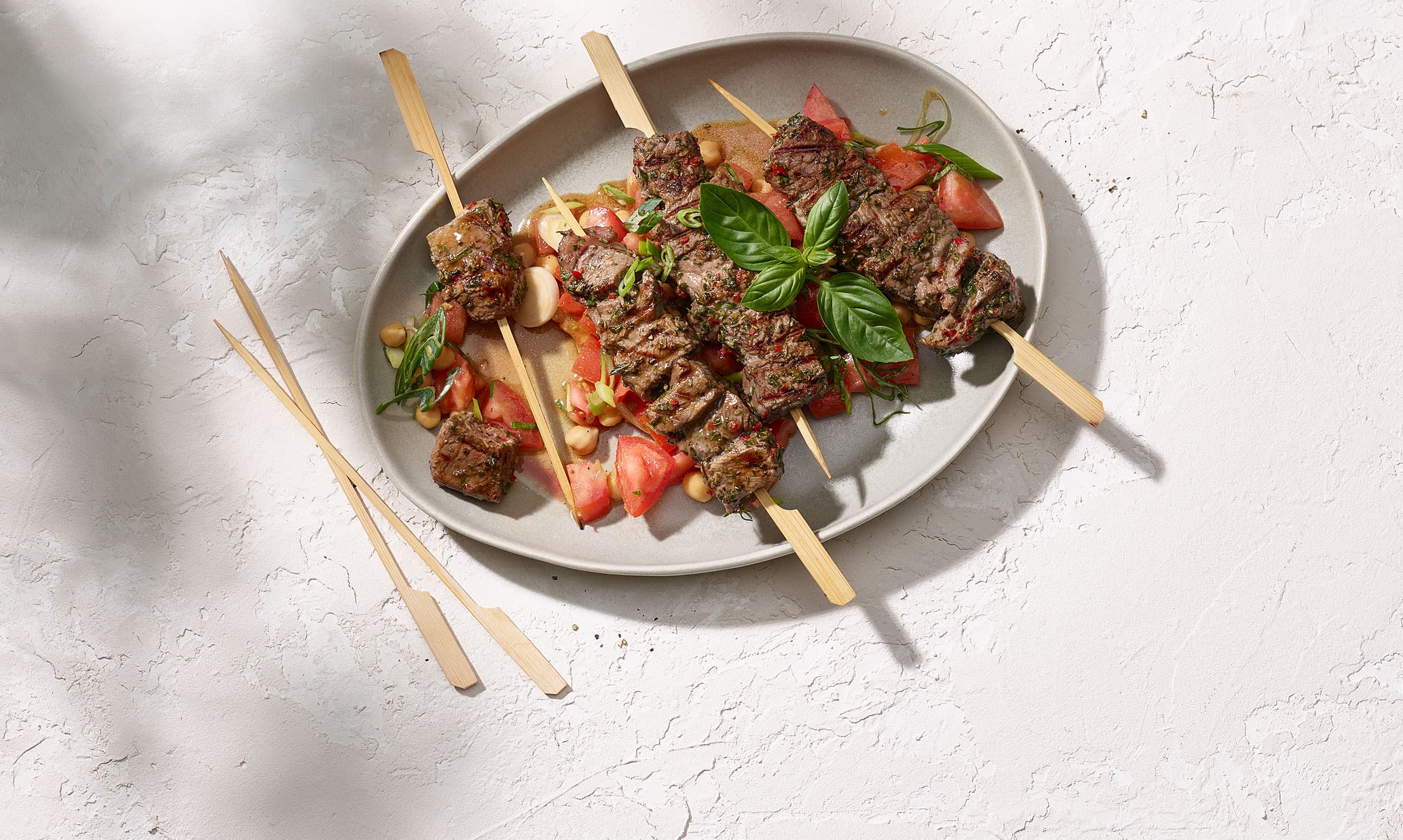 Italienischer Rindfleischspiess vom Grill